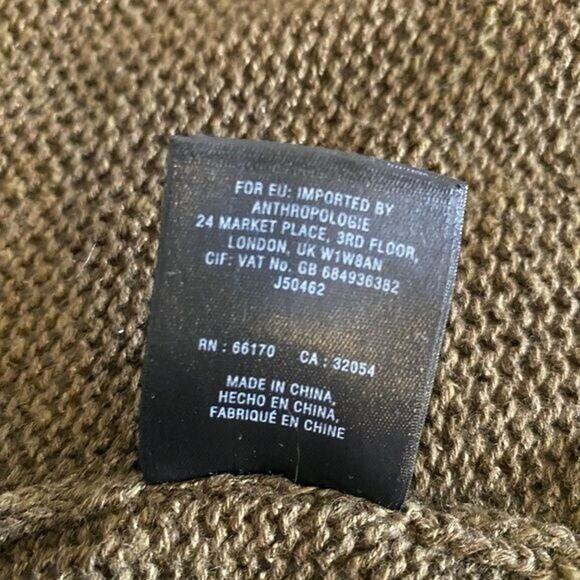 Angel of The North Small Cascade Cardigan Long Sleeve Army Green Anthropologie - Picture 7 of 7